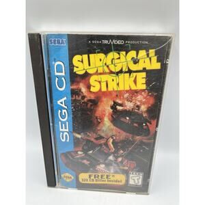 Surgical Strike-Sega CD-Perfect Disc! Complete in Box CIB W/Manual Tested